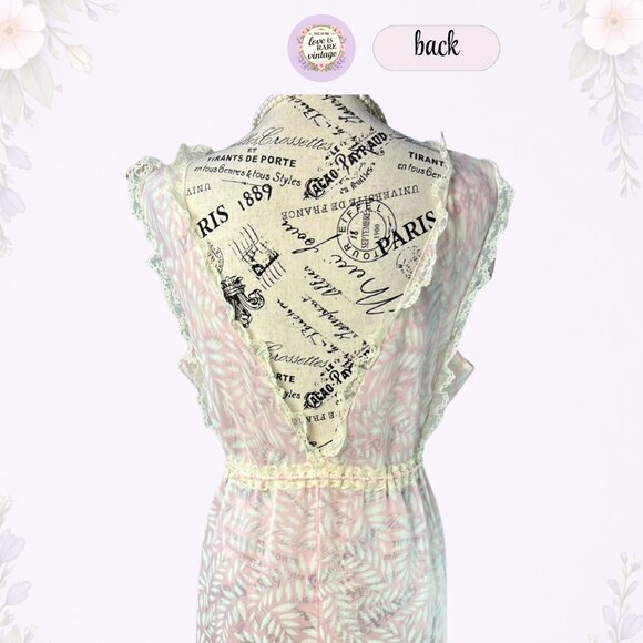 Vintage Floral Maxi Dress • 1960s Makylene Fabric • Spain • M - Picture 4 of 13